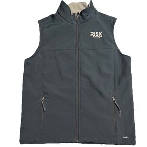 Charles River Apparel Mens Softshell Vest Large Gray Risk Strategies Corporate